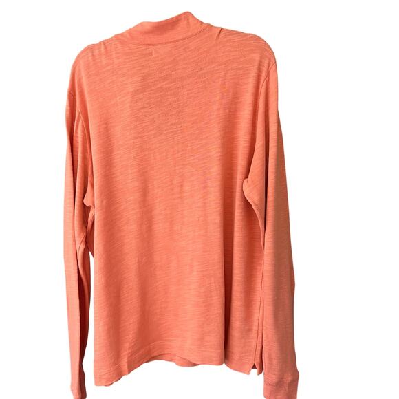 Peter Millar 100% Cotton Quarter Zip Pullover Coral Orange - Picture 2 of 5